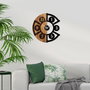 Wallity Reloj de pared Pizza Slice de madera y metal en Nogal y Negro